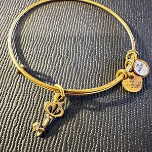 Alex and Ani Gold Key Charm Bracelet
